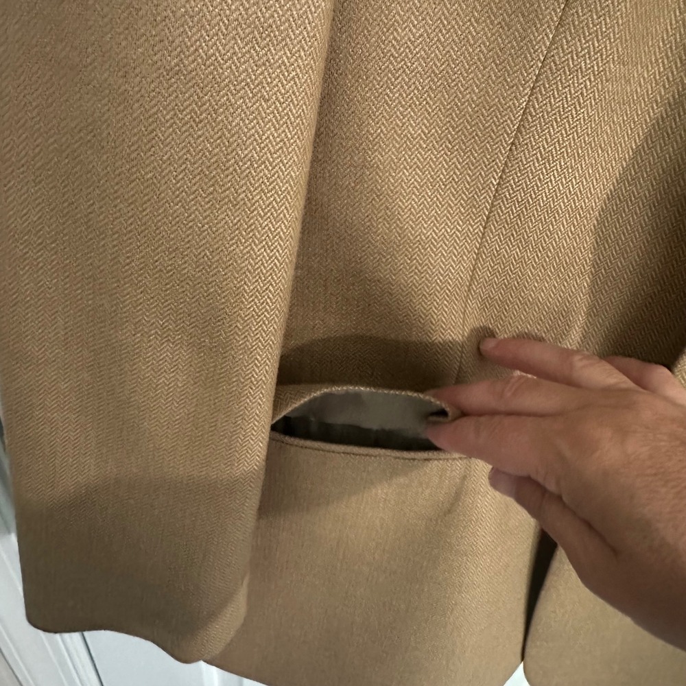 Ralph Lauren Dillard's Men's 42R Beige Brown 90% Wool 10% Cashmere Blazer - Picture 4 of 9